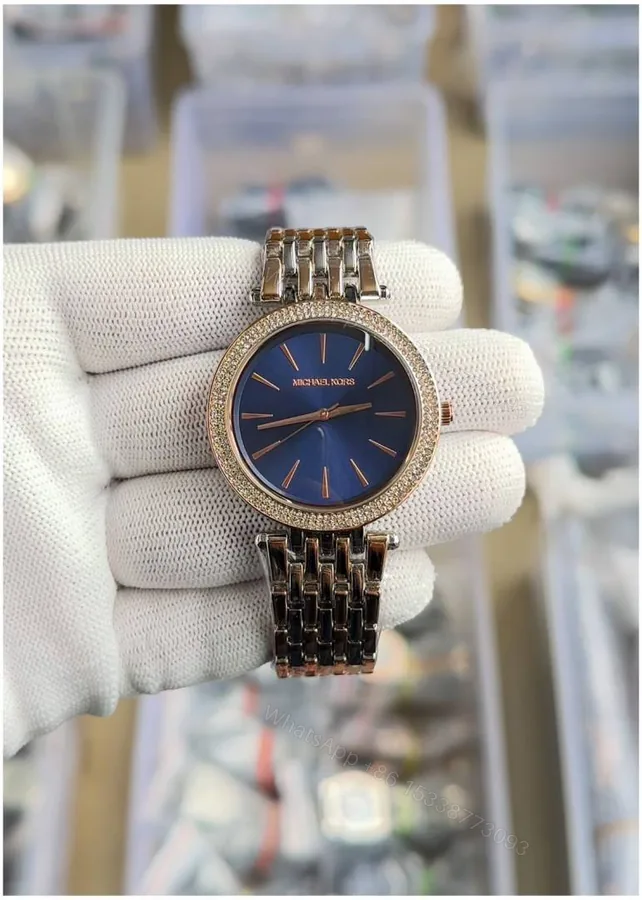 View 1 of First Copy Michael Kors Darci Gold Blue Dial Women’s Analog Watch