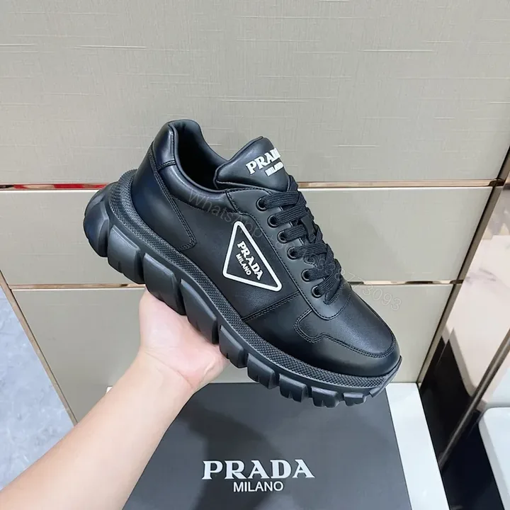 View 1 of Prada Milano Black Leather Sneaker: All-Day Comfort