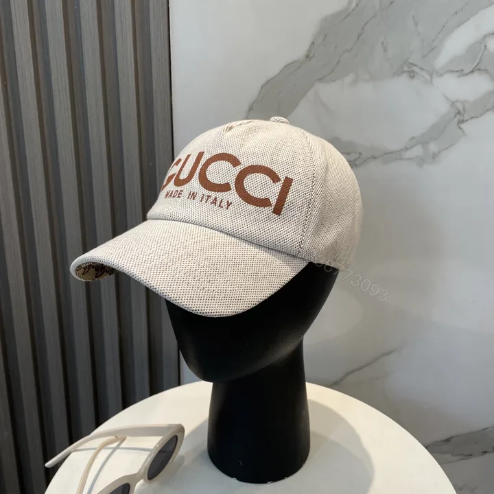 View 1 of Gucci精品仿製棒球帽 男女款米白經典字樣帽款 夏日百搭首選