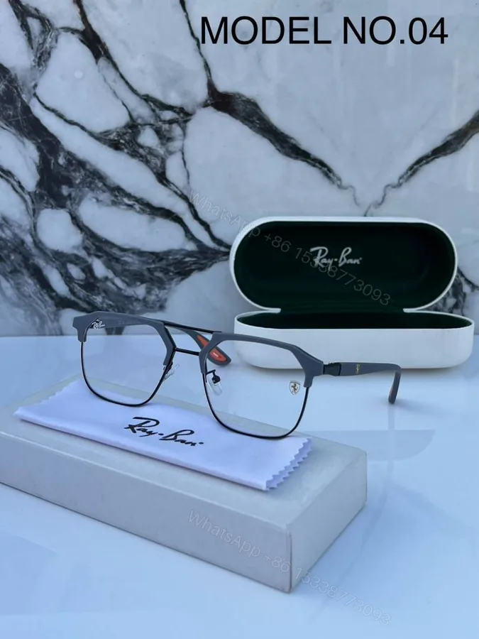View 1 of First Copy Rayban 04 Grey Plano Sunglasses