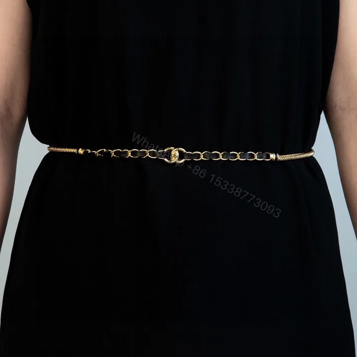 View 1 of Chanel A貨復古雙C金鏈腰鍊 女款氣質腰部飾品