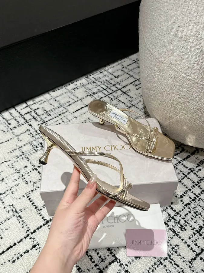 View 1 of Elegant Metallic Sandals: Sculpted Heel, Champagne-Gold, Open Toe, Luxury Comfort