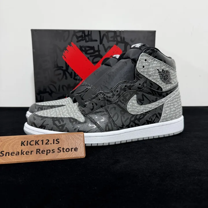 View 1 of Jordan 1 High OG “Rebellionaire” Replica