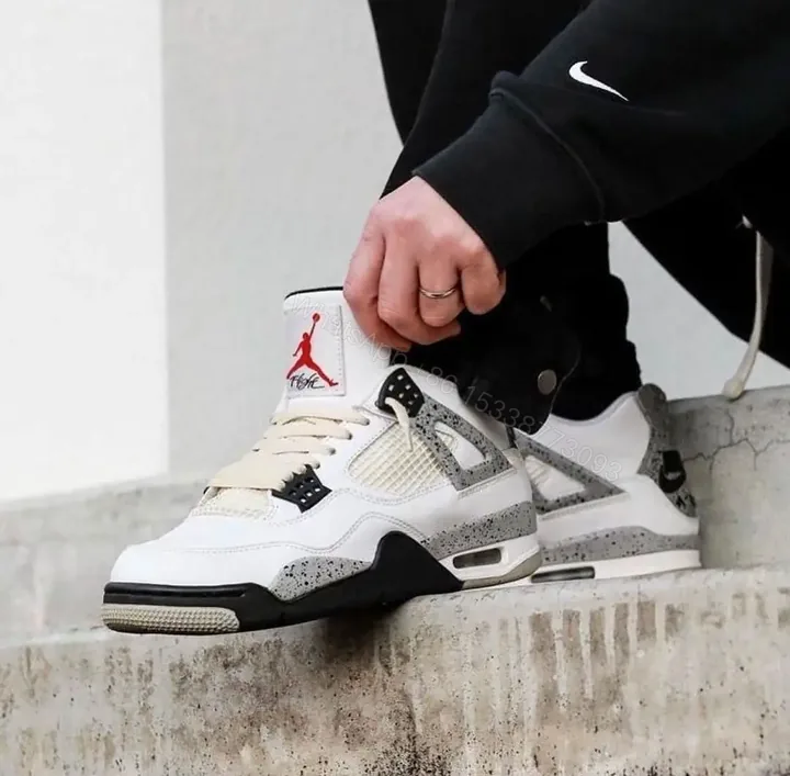 View 1 of Air Jordan 4 White Cement