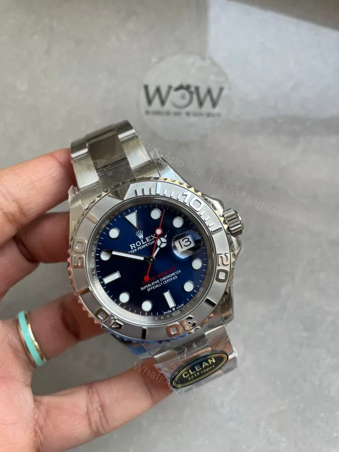 View 1 of Clean Factory 1:1 Rolex Yacht-Master 126622 Best Edition 904L Steel Blue Dial on SS Bracelet VR3235