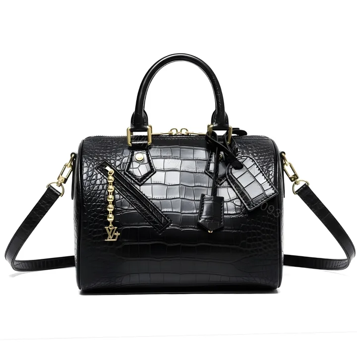 View 1 of Louis Vuitton Speedy Satchel Bag Black 25Cm