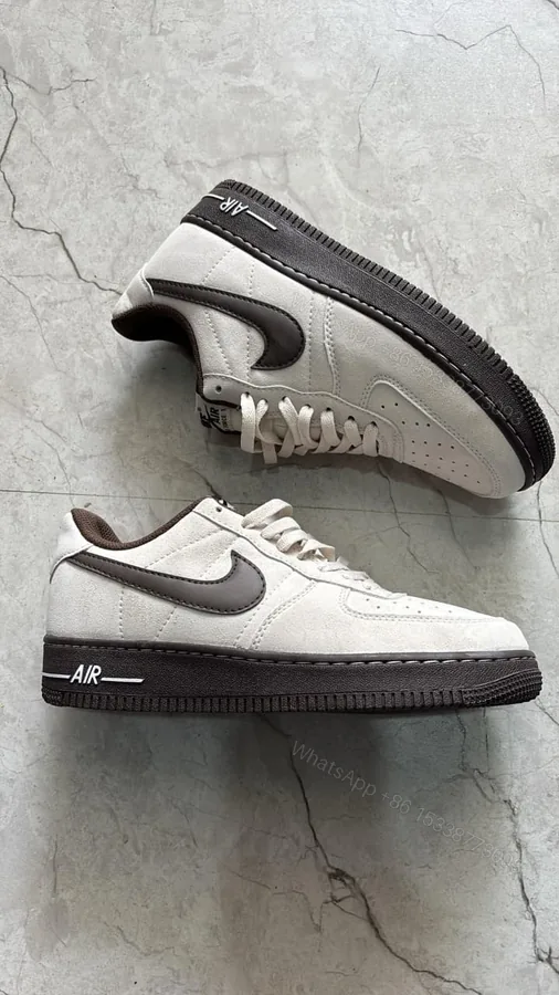 View 1 of Nike airforce originals grey brown tick shoes for men
