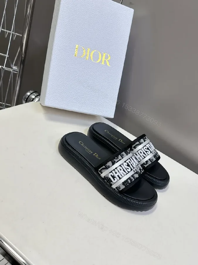 View 1 of Logo-Stripe Slides: Luxe Comfort Casual Slide
