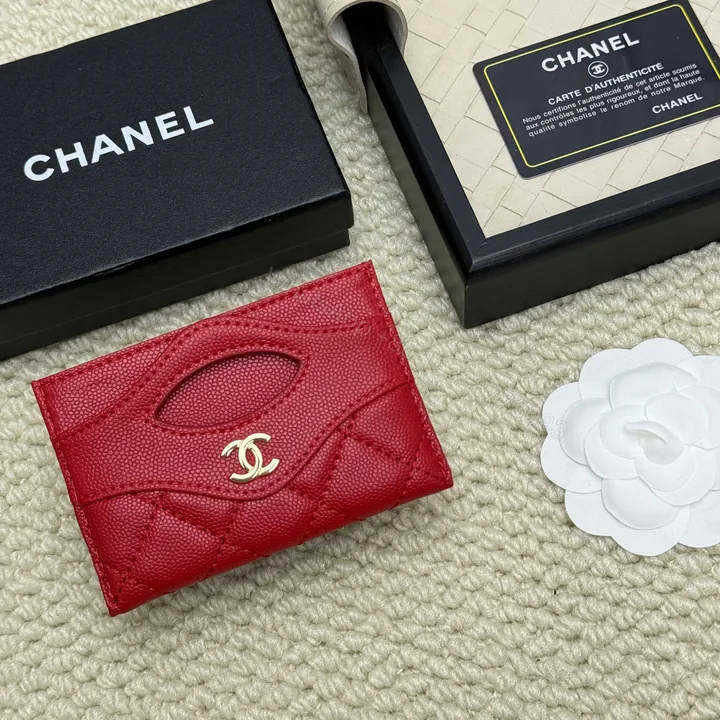 View 1 of Chanel A貨女士短夾紅色經典款 品味高雅質感不凡