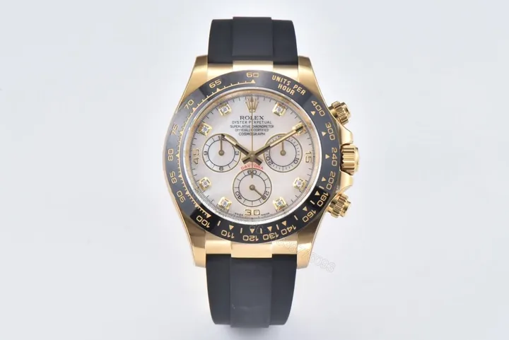 View 1 of BP Factory Clean Factory – **Rolex Gold Daytona Black Rubber Strap