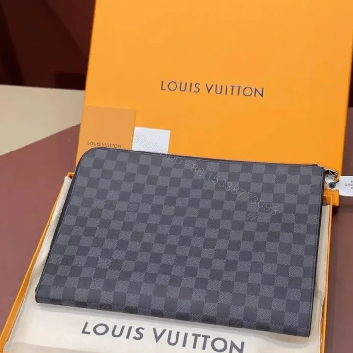 View 1 of Louis Vuitton Handbag Men’s Black With Wallet 25cm