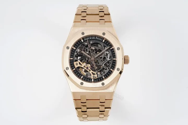 View 1 of KZ Factory Audemars Piguet Royal Oak Offshore 15407ST.OO.1220ST.01 Men’s Mechanical Watch – Rose Gold, 41mm, Skeleton Dial, Calibre 3132