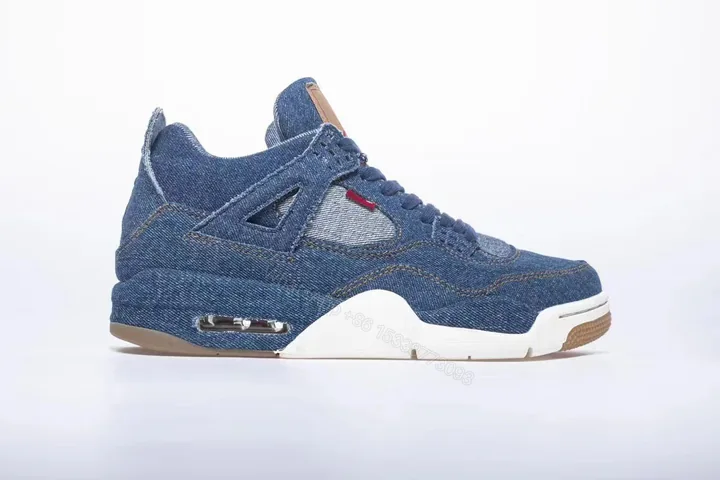 View 1 of Air Jordan 4 Retro Levis Blue Reps