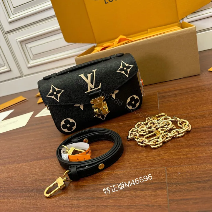 View 1 of Louis Vuitton Pochette Métis East West Black and Beige