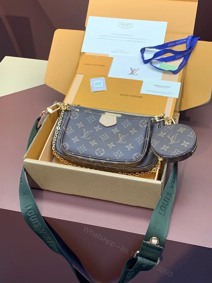 View 1 of LV 高仿三合一斜背包 一比一Multi Pochette 鏈條女包