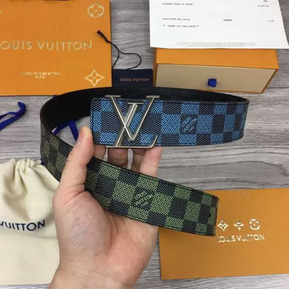 View 1 of LOUIS VUITTON BLUE AND GREEN BELT – B177