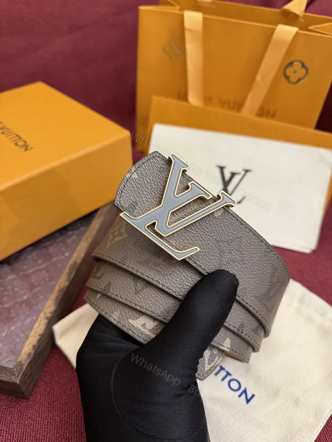 View 1 of LV 原單 男款老花皮帶 經典印花設計LV扣頭時尚款