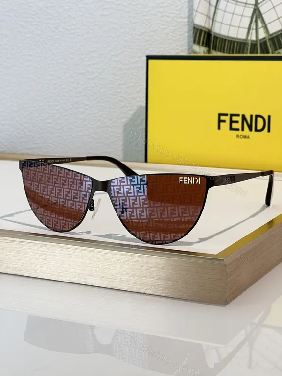 View 1 of Fendi Monogram Shield Sunglassesâ€”Lux Comfort, UV400 Protection
