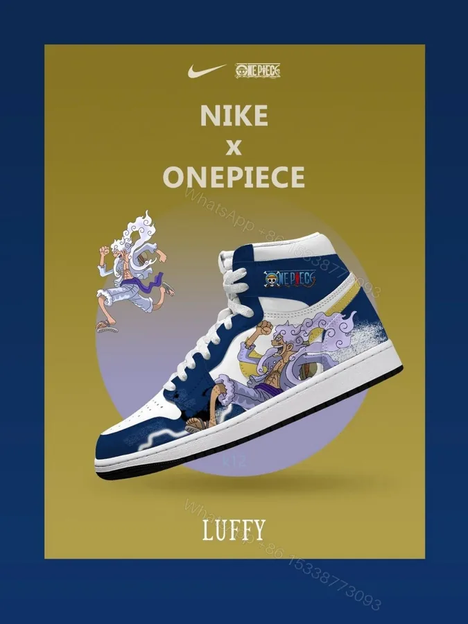 View 1 of Monkey D. Luffy V.9 Custom High-Top Jordan 1