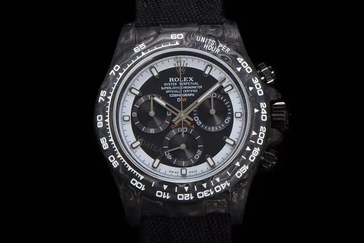 View 1 of Replica DiW Rolex Cosmograph Daytona Speedster White Carbon