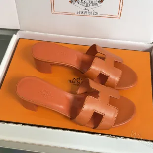 View 1 of Hermes Oran Heels Replica In Burnt Orange