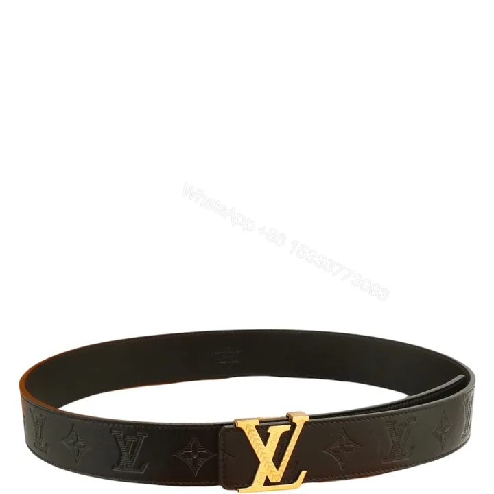 View 1 of LOUIS VUITTON’S SHADOW 40MM REVERSIBLE BELT GOLD BUCKLE