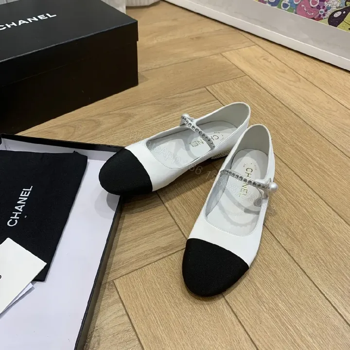 View 1 of Two-Tone Crystal T-Strap Mary Jane Flats, Luxe Comfort