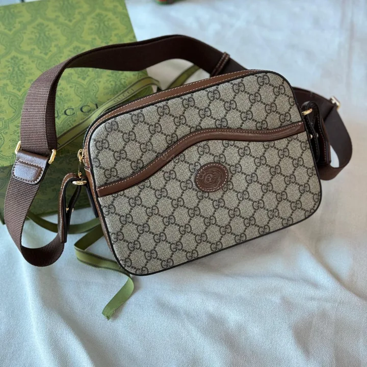 View 1 of GG Messenger Bag With `Interlocking G