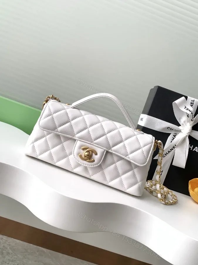View 1 of Quilted Mini Flap Bag with Gold Hardware - Everyday Luxe