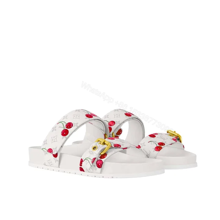 View 1 of LOUIS VUITTON X TAKASHI MURAKAMI BOM DIA FLAT COMFORT MULE WHITE 1AHLZ7