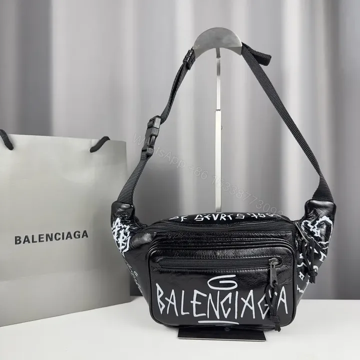 View 1 of Balenciagaâ€‘Inspired Graffiti Belt Bag: Street Luxe