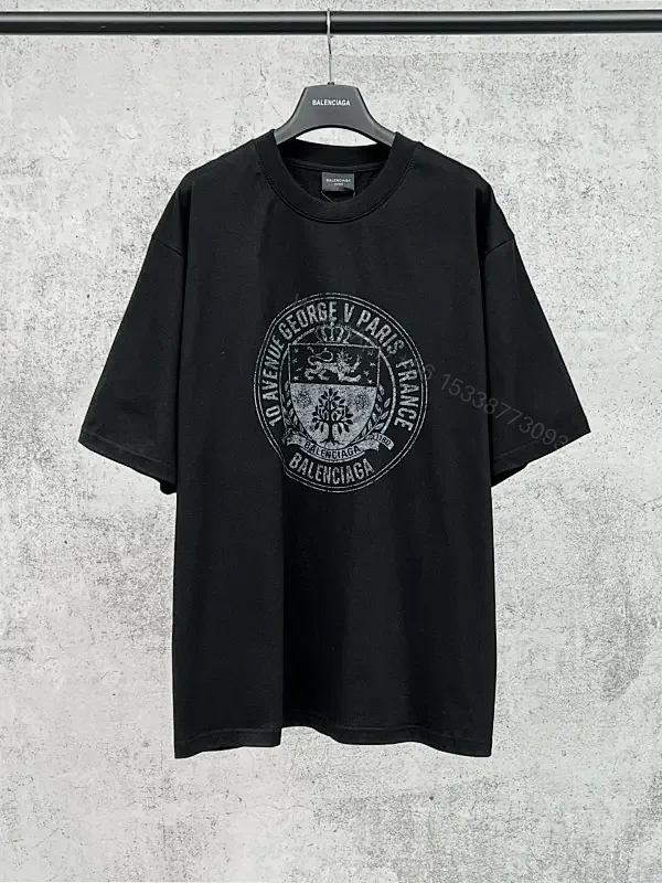 View 1 of Graphic Crest Tee: Oversized Premium Streetwear Shirt