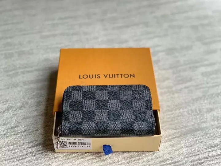 View 1 of Damier Graphite Zip Wallet: Sleek, Secure Organization