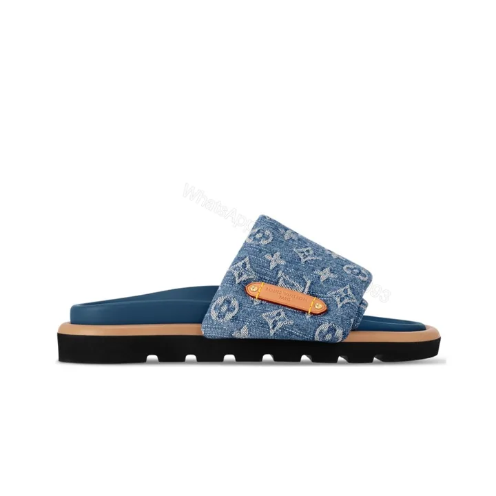 View 1 of Louis Vuitton Pool Pillow Flat Comfort Mules Blue 1ACJVH