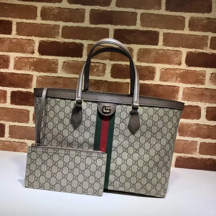 View 1 of Design Supreme Monogram Medium Ophidia Shopping Tote Brown – Dubai Fashion LUX