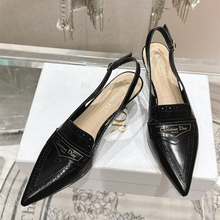 View 1 of 高仿Dior*Boy系列KCP160走秀款尖頭高踭單鞋4CM黑色免檢版