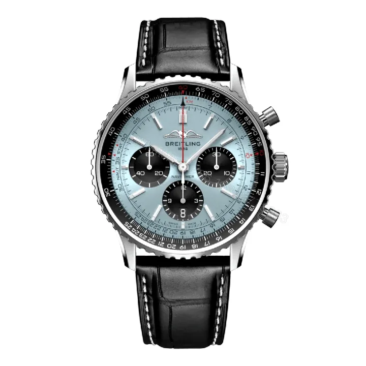 View 1 of Breitling Navitimer B01 Chronograph Light Blue Dial Replica