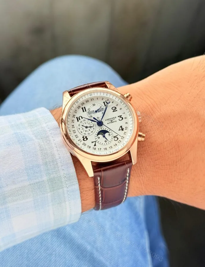 View 1 of Longines Master Moon Phase 42mm Brown Dial Automatic