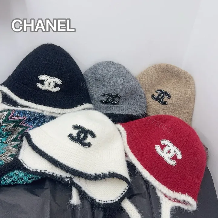 View 1 of Gray Wool-Blend Beanie, Embroidered Logo, Luxe Knit Style, Ultra-Soft Warmth