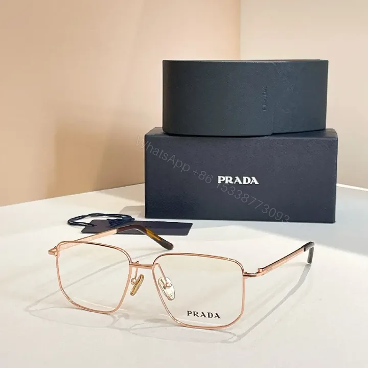 View 1 of Elegant Rimless Rose Gold Frames - Modern Geometric Luxury Eyewear