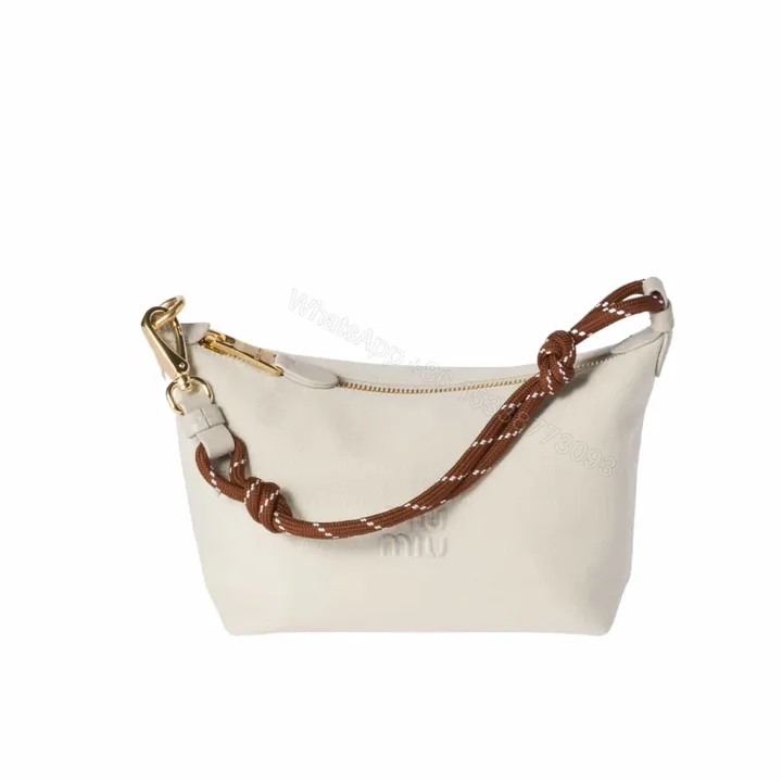 View 1 of MIUMIU GABARDINE POUCH CHALK WHITE 18CM 5NE841 2IA7 F0C42