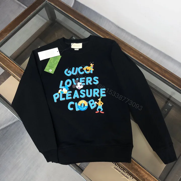 View 1 of Gucci高仿男士字母拼圖印花長袖T 潮流角色聯名款