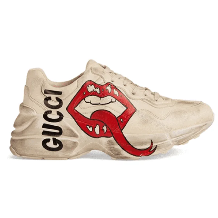View 1 of GUCCI RHYTON SNEAKER WITH MOUTH PRINT