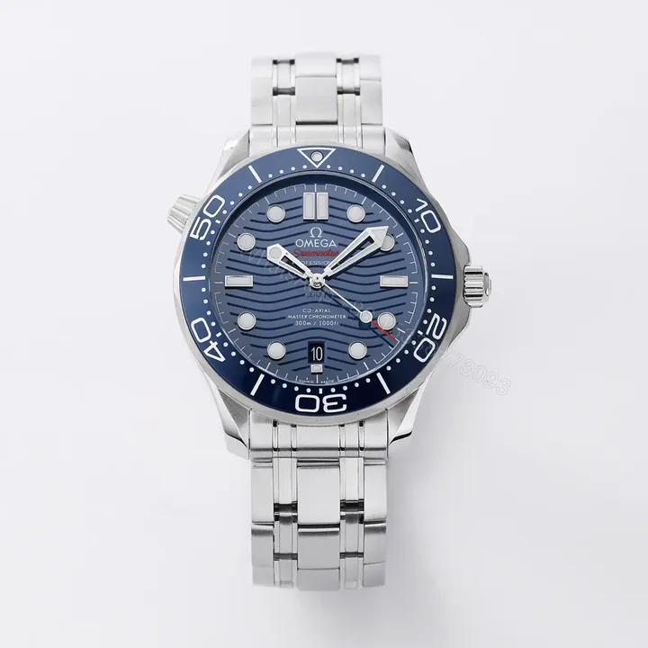 View 1 of Omega Seamaster 300M Blue Dial Stainless Steel Watch 42mm Custom 8800 Movement