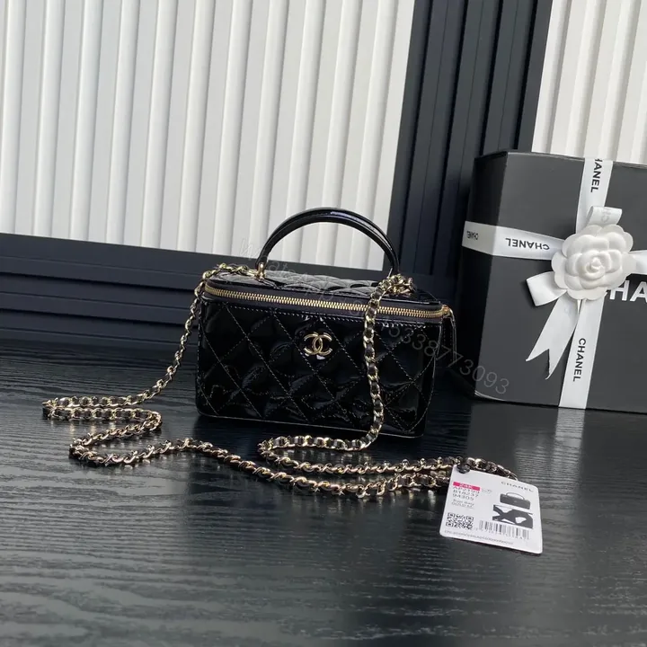 View 1 of Chanel Long Vanity Case Gold Hardware