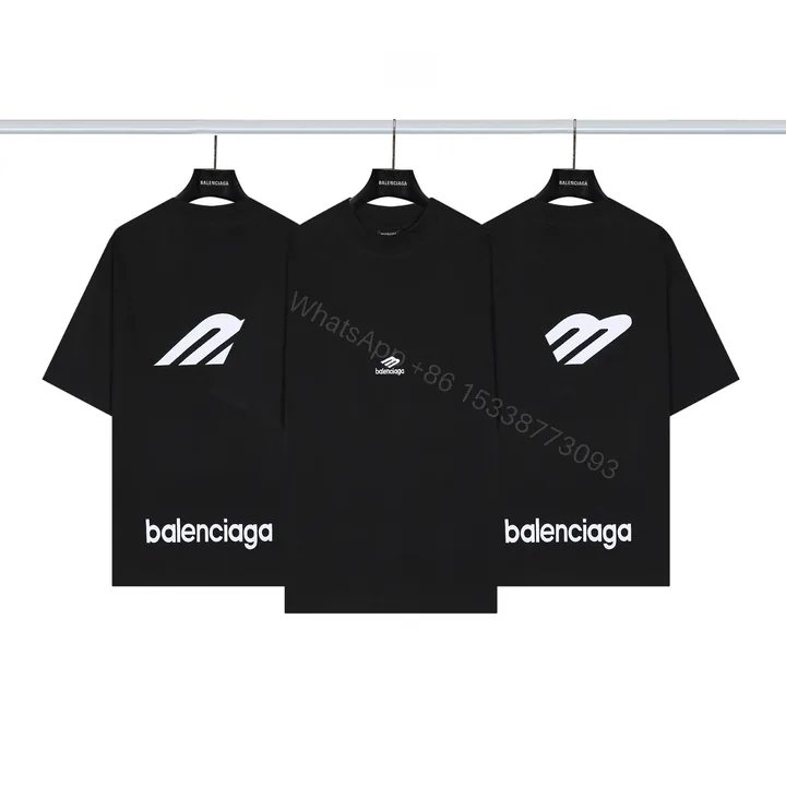 View 1 of Balenciaga 高仿 男款 印花LOGO寬版短袖T恤 潮流簡約款