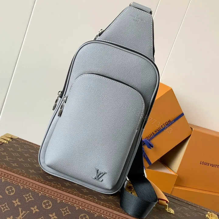 View 1 of LV AVENUE SLINGBAG 31 IN GREY TAIGA LEATHER