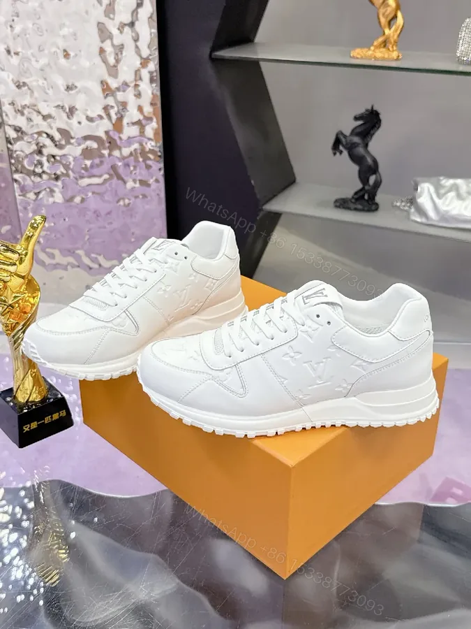 View 1 of White Leather Luxe Sneakers: Subtle Texture, All-Day Comfort
