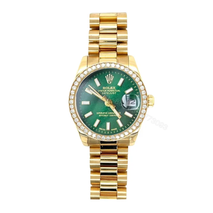 View 1 of Rolex Lady Datejust Green Dial Yellow Gold 28Mm