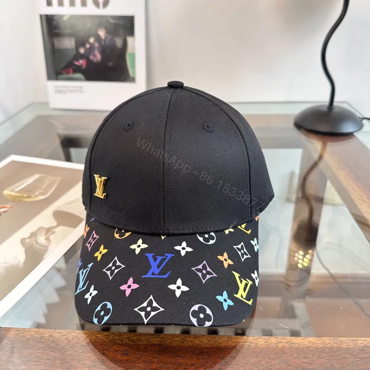 View 1 of LV原單黑彩虹老花拼色棒球帽 彩色Monogram潮流鴨舌帽